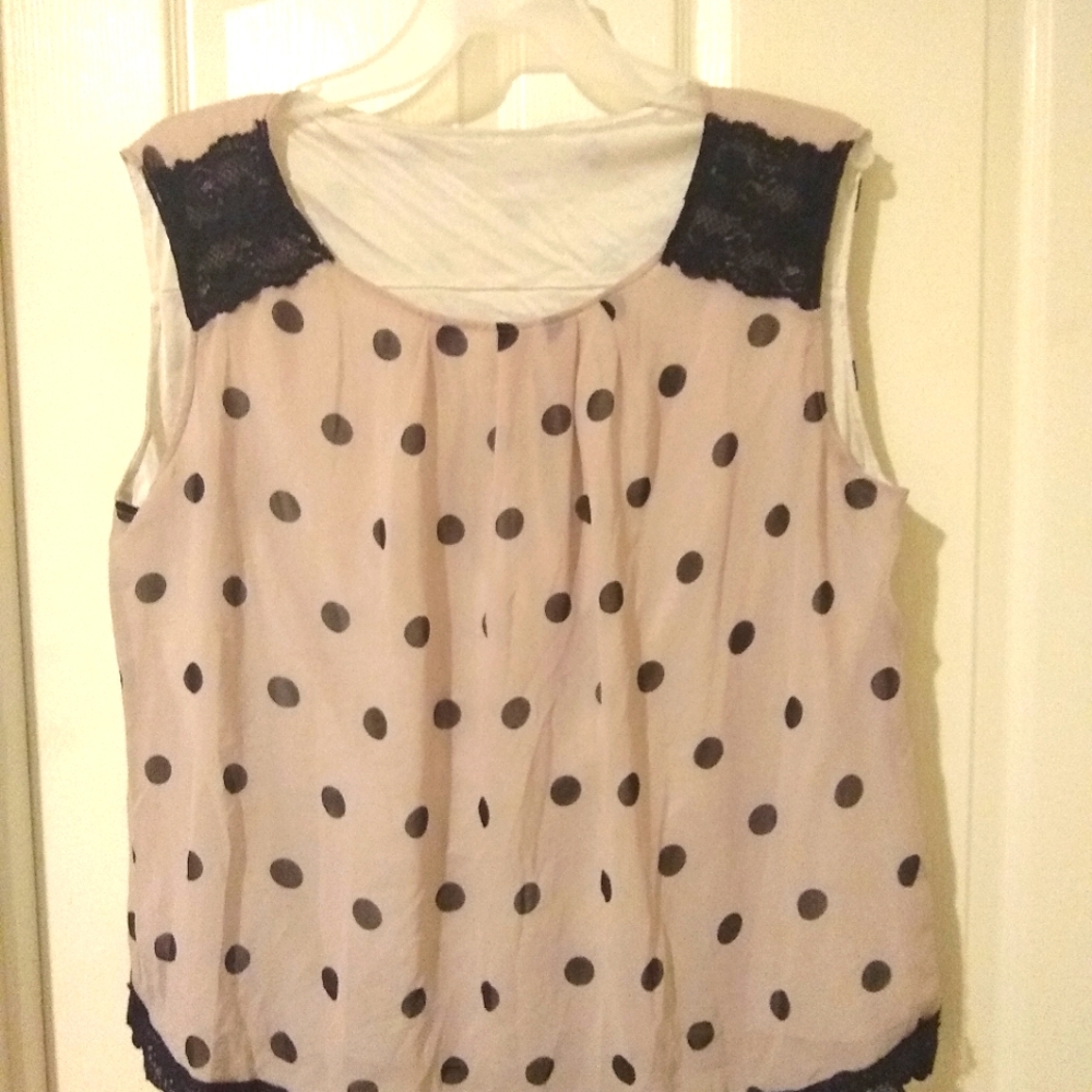 Hand sewn polka dot top